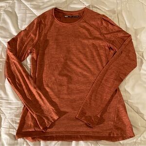 REI Long Sleeve Shirt Orange Small Active Tee Run Hike